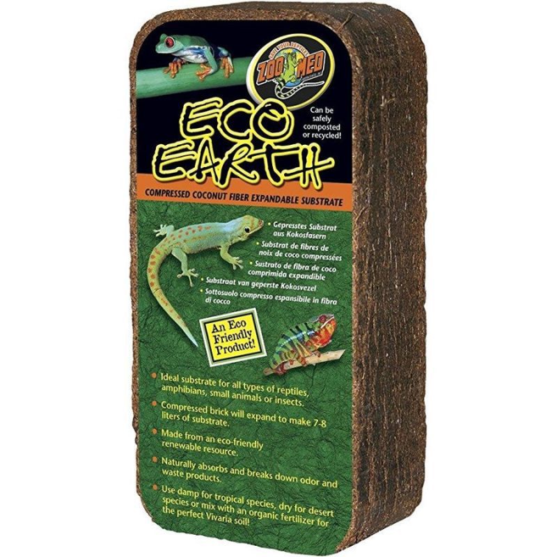 zoo med eco earth compressed coconut fiber expandable substrate